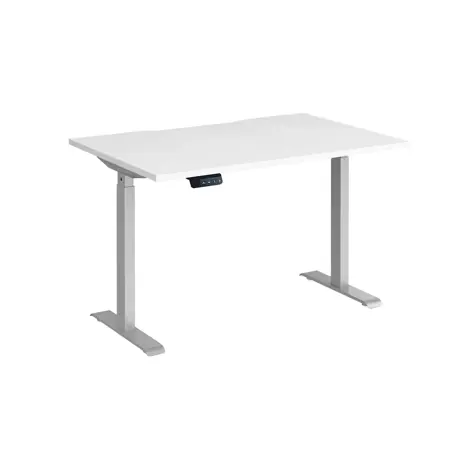 Elev8 Contract Straight Sit-Stand Desk - 1200 - Silver - White